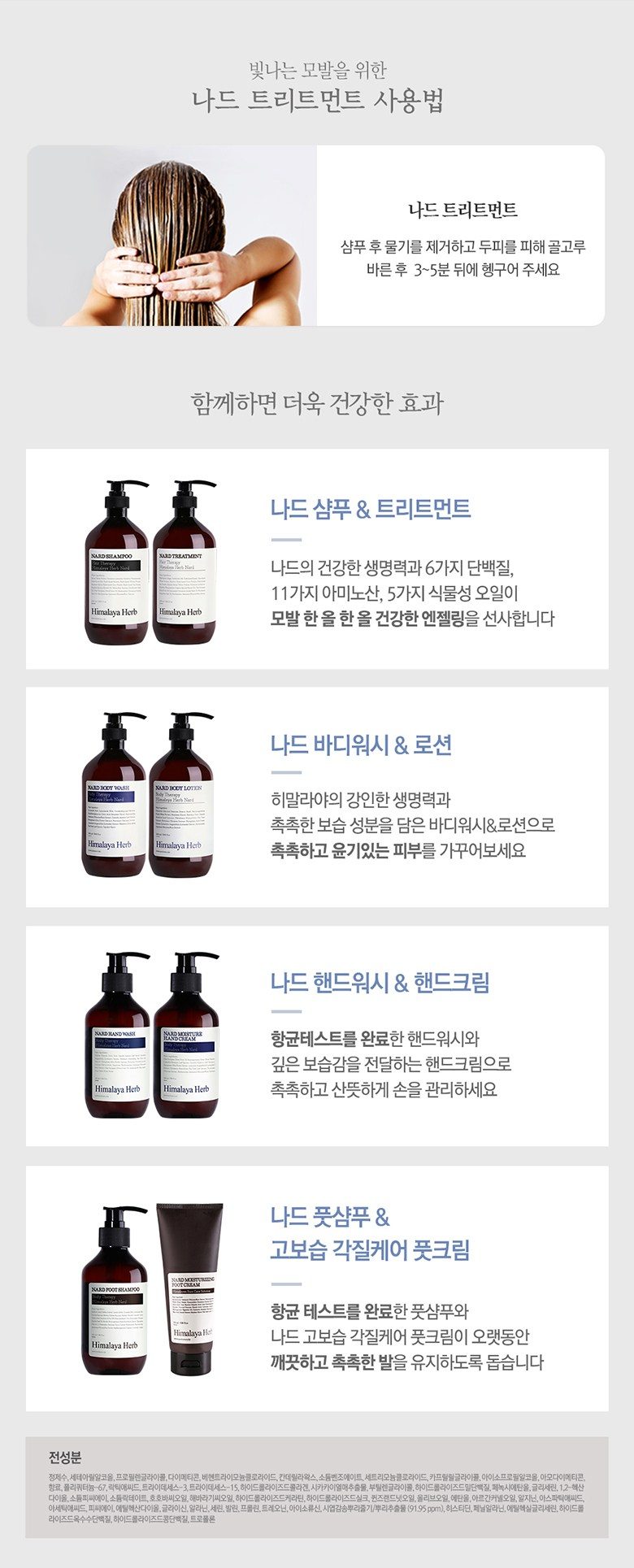 나드 히말라야 허브 나드 샴푸린스 세트
